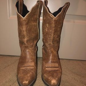 Tan cowboy boots